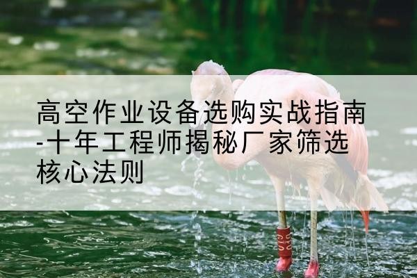 日土剪叉式升降机厂家-高空作业设备选购实战指南-十年工程师揭秘厂家筛选核心法则