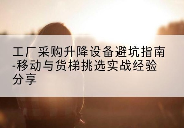 日土移动式升降机怎么选-工厂采购升降设备避坑指南-移动与货梯挑选实战经验分享